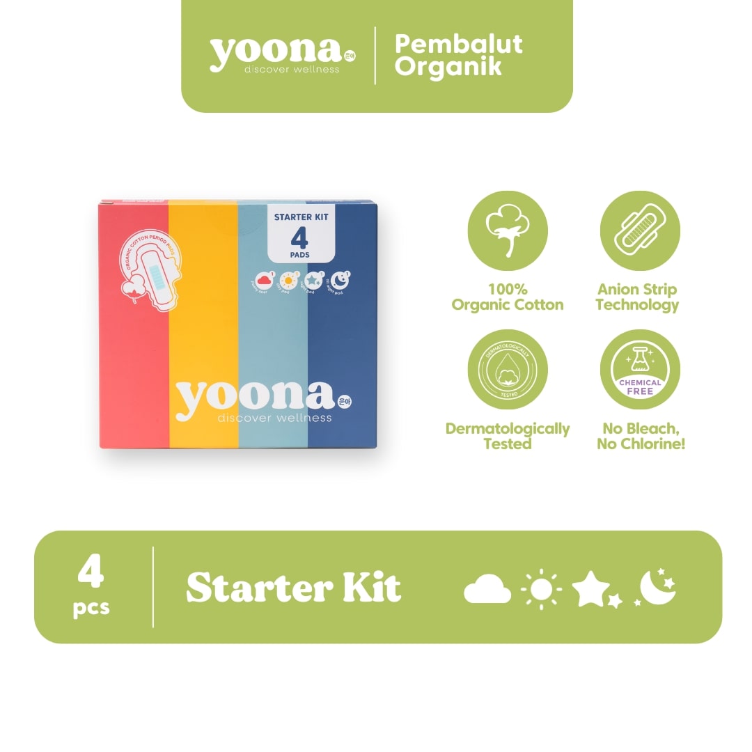 Starter Kit Yoona pembalut organik pantyliner