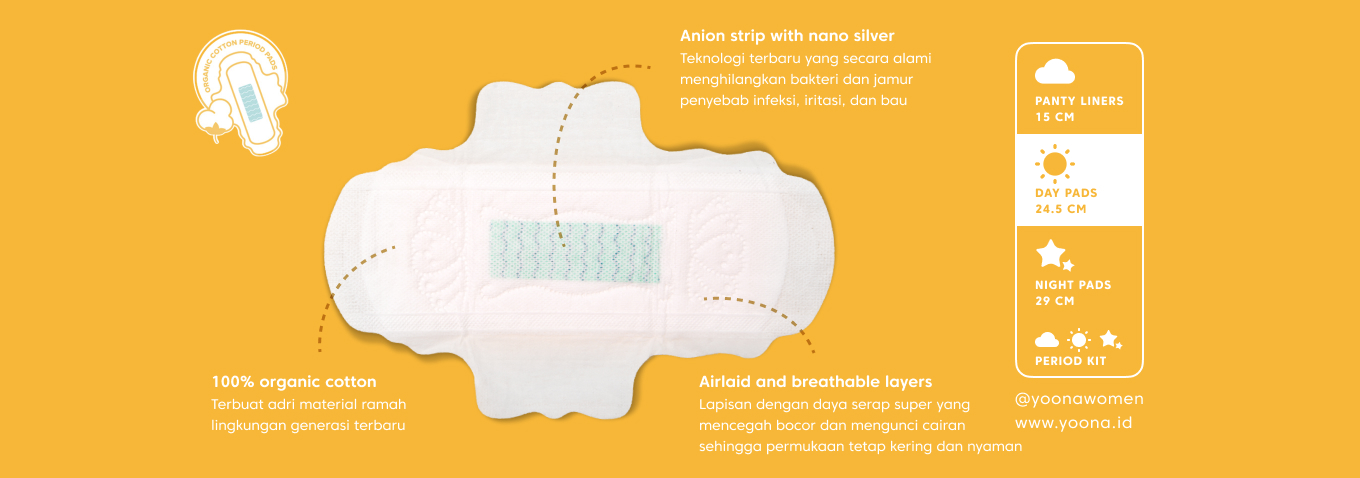 pembalut organik varian day dengan katun alami anti bau dan iritasi